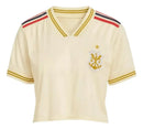 Camisa Cropped Feminina Flamengo Creme 2025