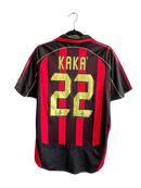 Camisa Milan Retrô I 06/07 Torcedor Adidas Masculina - Preto e Vermelha (KAKA' + 22)