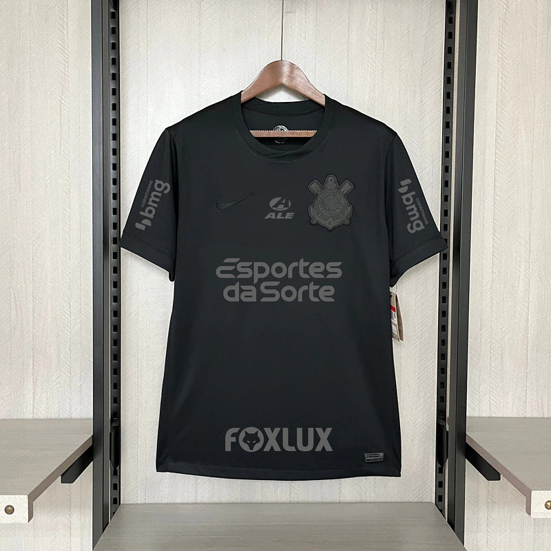 Camisa Corinthians 24/25 com Patrocinadores - Torcedor Nike Masculina - Preto