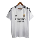 Camisa Real Madrid I 24/25 - Torcedor Adidas Masculina - Branca detalhes preto